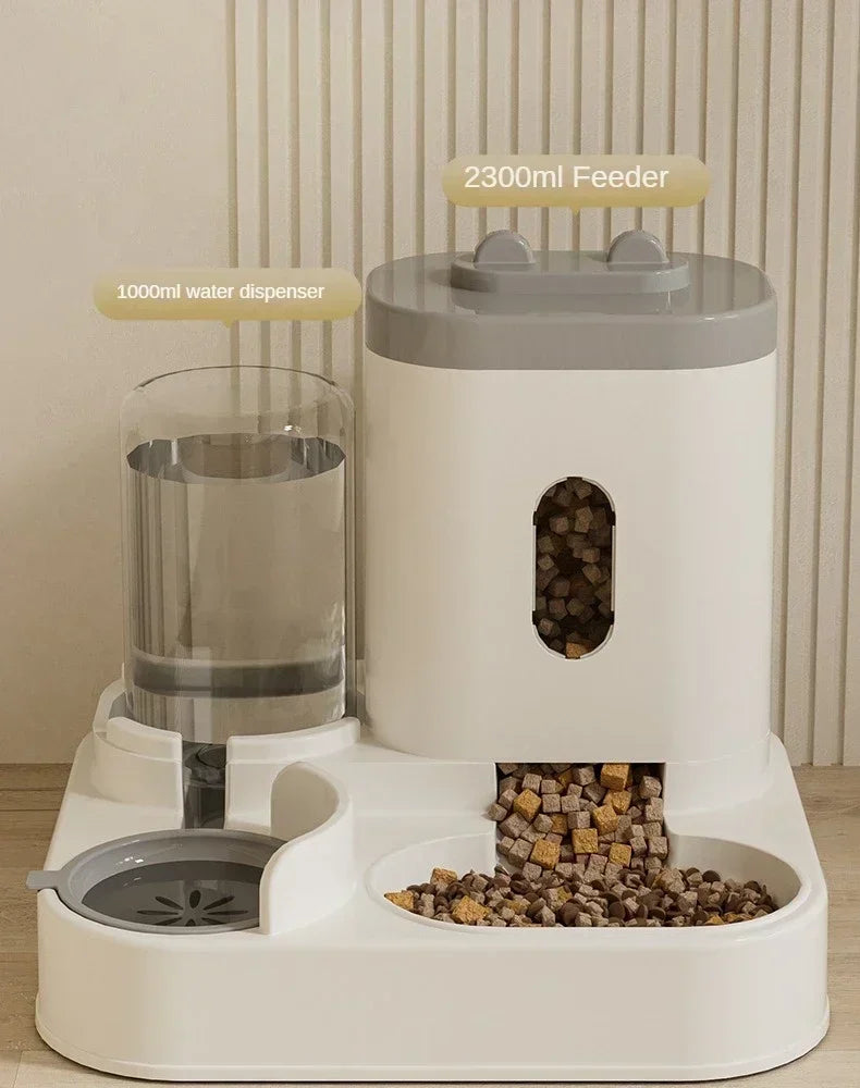 All-in-One Automatic Pet Feeding Station – Food Bowl & Water Fountain