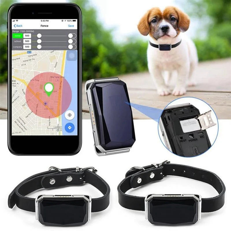 G12 Smart GPS Pet Tracker Collar – Waterproof Location Device for Cats & Dogs