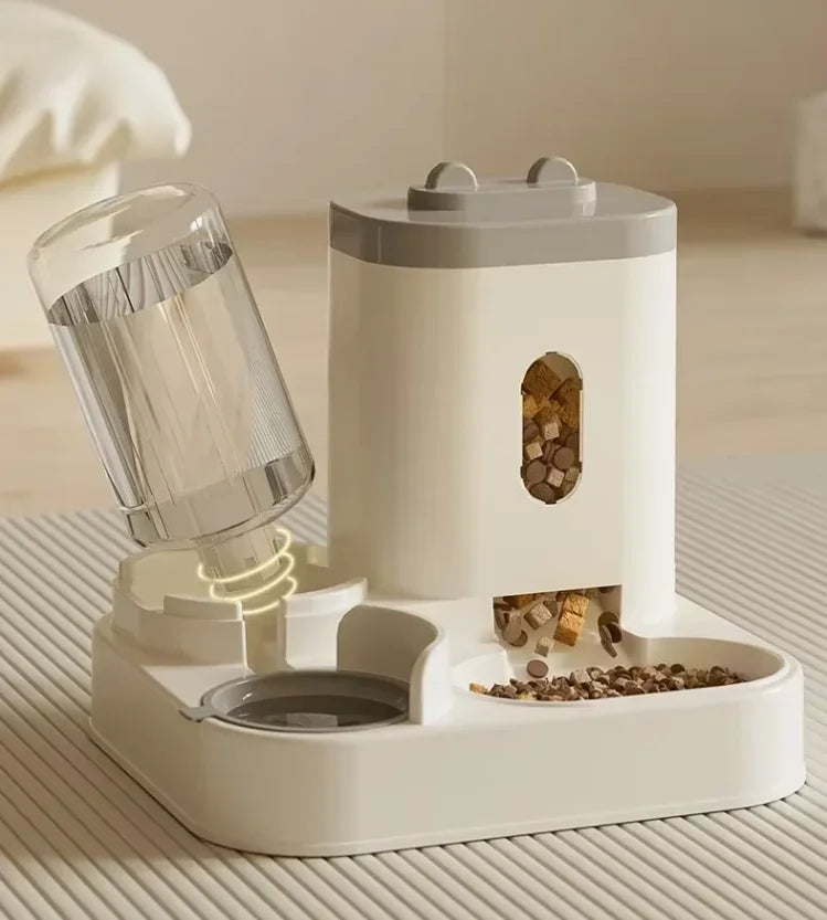 All-in-One Automatic Pet Feeding Station – Food Bowl & Water Fountain